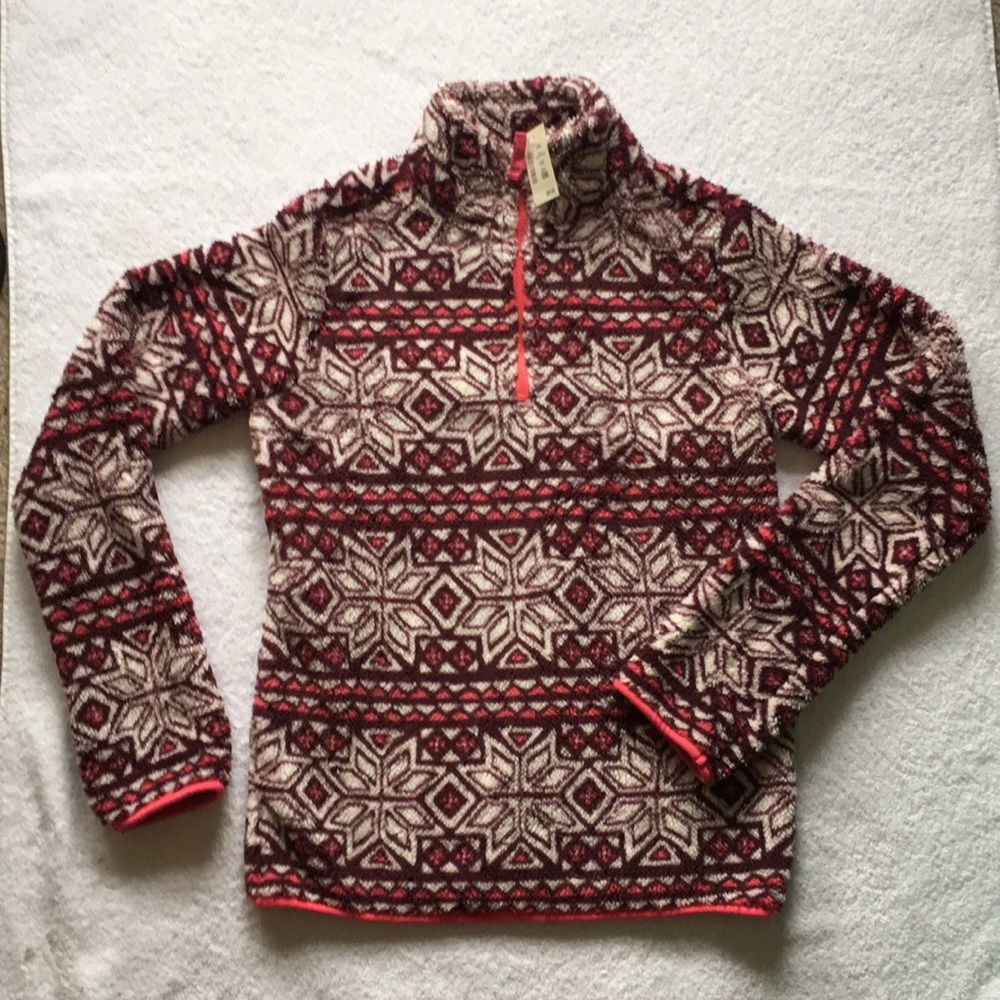 Aeropostale Women's 1/4 Zip Aztec Print Sweater XS